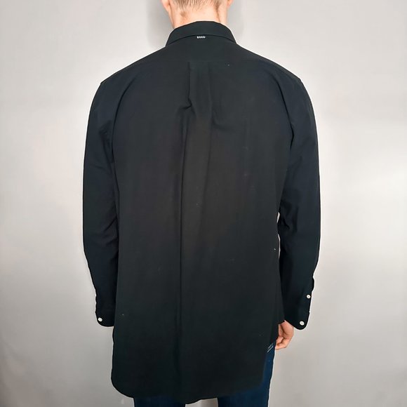 Sleek black men's button down NWOT - Picture 4 of 5